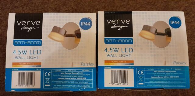 2 Verve Design Paisley 300 Lumen 4.5w Bathroom Lights