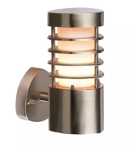 Saxby 13798 Bliss Wall Light, Ip44, Brushed Stainless Steel