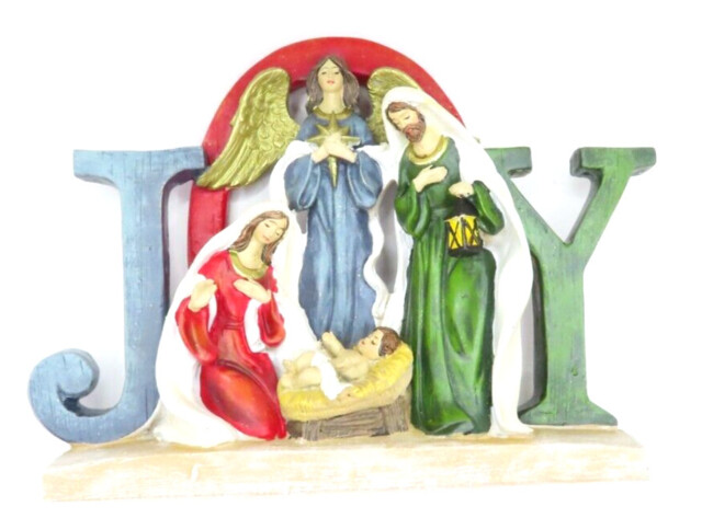 Joy Christmas Nativity Scene Ornament Figurine 16 Cm Gift Home Decor