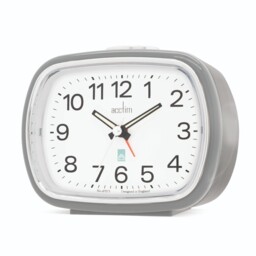 Acctim Camille Analogue Alarm Clock Quartz Luminous Hands Chrome Bezel