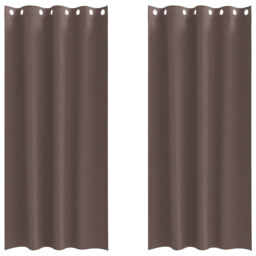Blackout Curtains With Rings 2 Pcs Polyester Window Treatment Bedroom