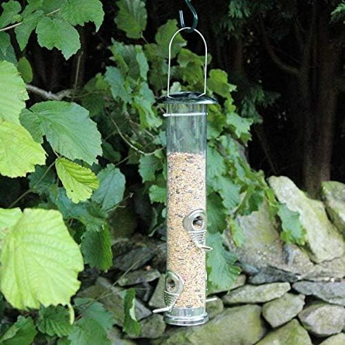 Garden Seed Bird Feeder Hanging Feeding Station Easy Fill 2 Seed