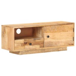 Solid Mango Wood Tv Cabinet Wooden Hifi Stereo Plasma Media Unit Stand