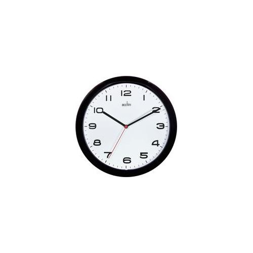 92/302 Acctim Clock Quartz 25.5cm Black