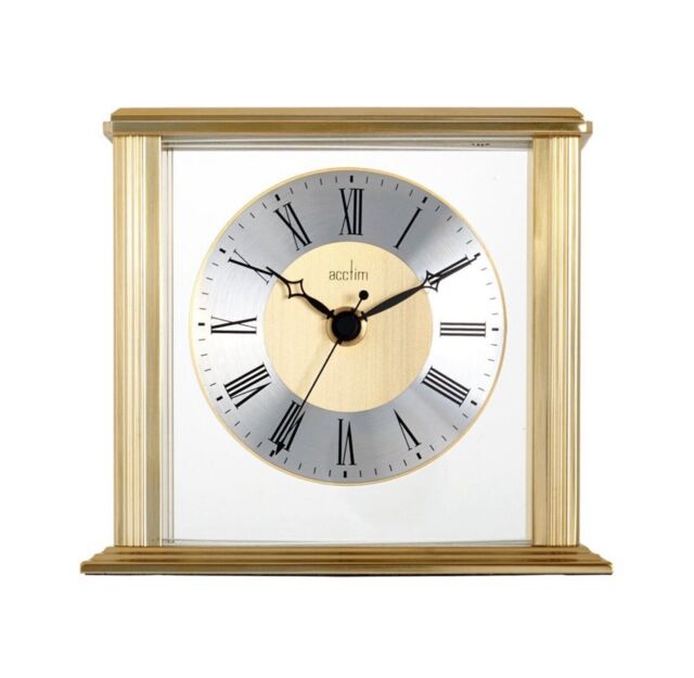 Acctim Clocks Brass Finish Quartz Battery Mantle Mantel Clock -