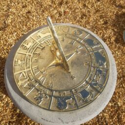 Solid Brass Zodiac Signs Astrological Sundial - Large