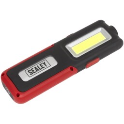Sealey Rechargeable Inspection Lamp Red 5w Cob + 3w Led + Power Bank