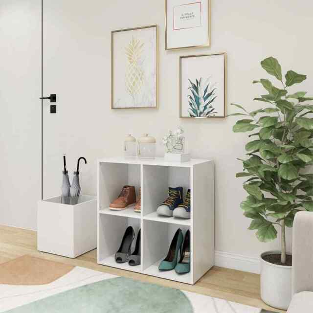 Hall Shoe Cabinet White 105x35.5x70 Cm Engineered Wood Vidaxl