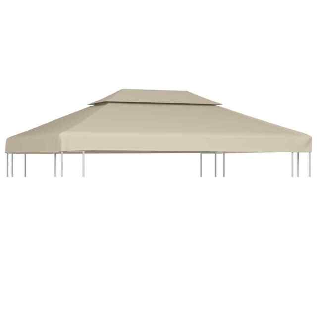 Gazebo Cover Canopy Replacement 310 / M² Beige 3 X 4 M Vidaxl
