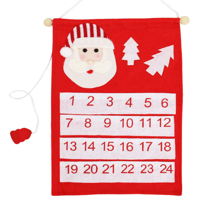Tts Christmas Santa Tree Advent Calendar Countdown Xmas Gift Fabric
