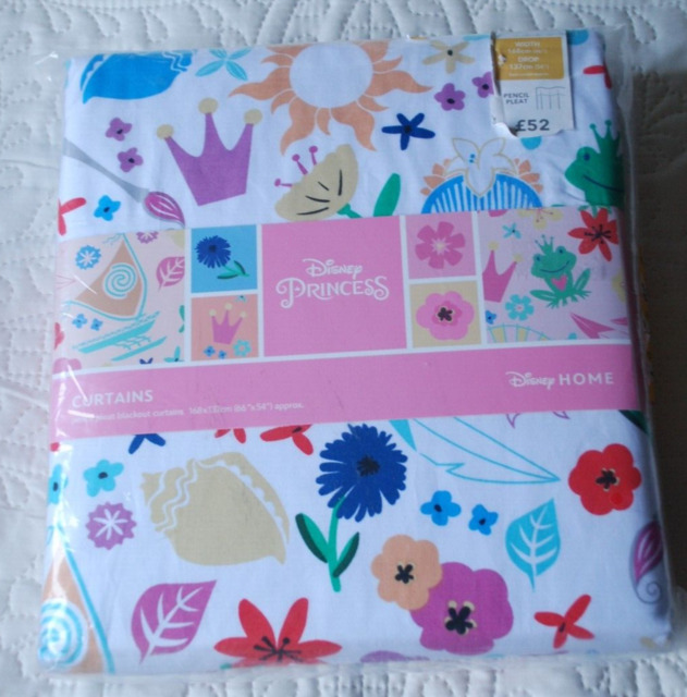 Dunelm Disney Princess Blackout Curtains W 168cm L 137cm Pencil Pleat