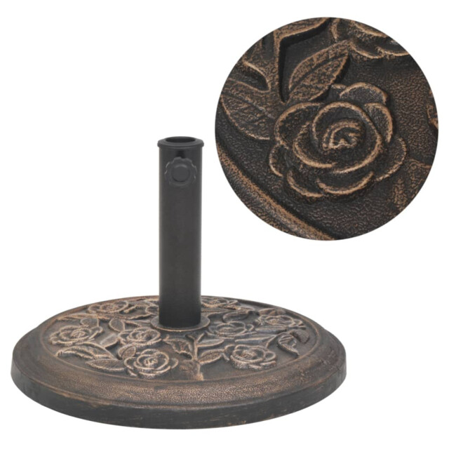 Parasol Base Bronze Resin & Steel 45.5cm X 34cm Heavy 9kg Locking Bolt