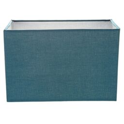 Contemporary And Stylish Vivid Teal Linen Fabric Rectangular Lamp