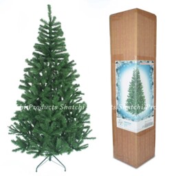 Christmas Tree White Green Black Artificial Bushy Pine Xmas Decoration
