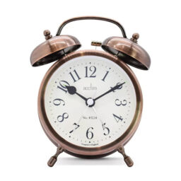 Acctim Pembridge Antique Brass/silver Double Bell Alarm Clock