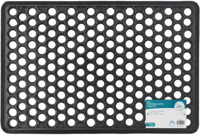 Jvl Honeycomb Outdoor Rubber Ring Entrance Floor Door Mat 40 X 60 Cm