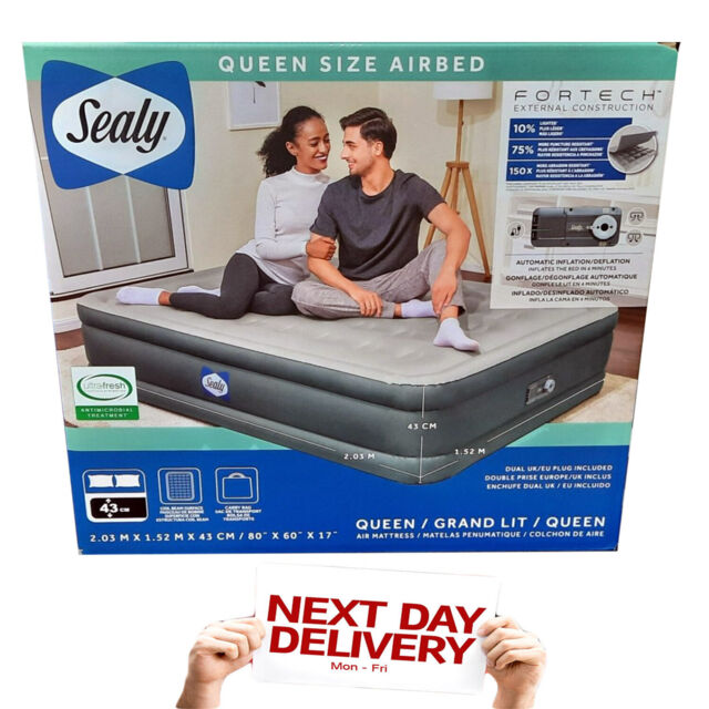 Sealy Air Mattress Bed Built-in Pump - Inflatable Queen Size