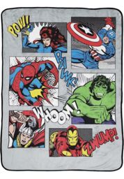 Disney Marvel Comics Plush Fleece Blanket Super Soft 150x100