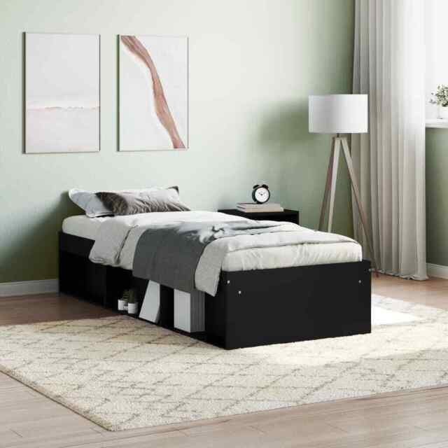 Bed Frame Black 75x190 Cm Small Single Vidaxl