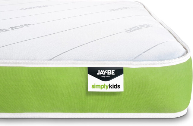 Jay-be Simply Kids Anti-allergy Foam Free Sprung Mattress, 3ft, Steel