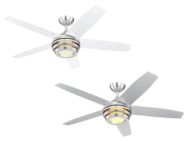"Dc Ceiling Fan Light With Remote And Dimmable Led Viviana 132 Cm 52"""