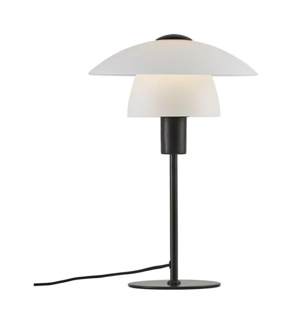 Table Light Black Verona White Glass Nordlux 2010875001