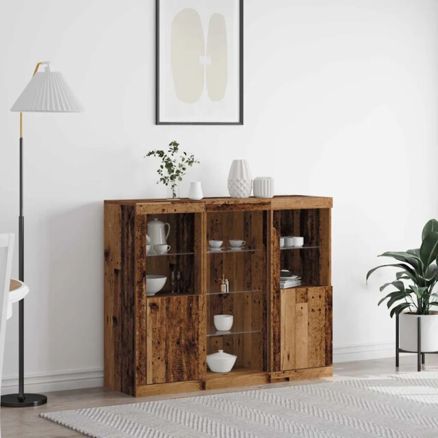 Sideboard Old Wood 123 X 37 X 100 Cm Engineered Wood Vidaxl