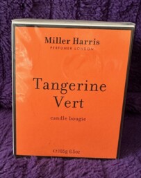 Miller Harris Candle Tangerine Vert 185g Orange Glass Rare Authentic