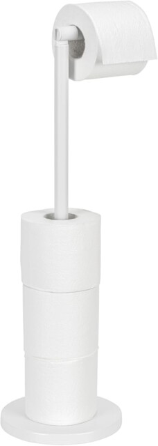 Wenko Standing Toilet Paper/spare Roll Holder, White - 17 X 21 X 55 Cm