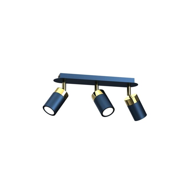 Joker Navy Blue/gold Ceiling Light 3xgu10 Mlp7724