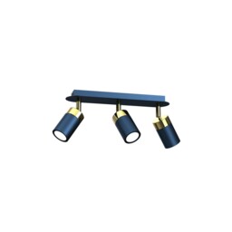 Joker Navy Blue/gold Ceiling Light 3xgu10 Mlp7724