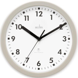 Acctim 74667 Nardo 20cm Radio Controlled Grey Wall Clock 20cm, Black