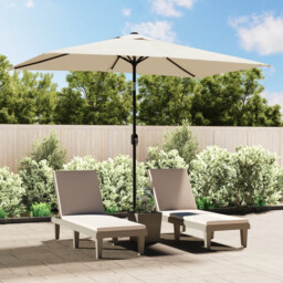 Garden Parasol 200x300 Cm White Polyester Uv-protect Rectangular Tilt