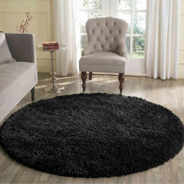 Shaggy Rugs Circular Round Rugs Living Room Soft Pile