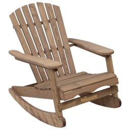 Woodside Rocking Adirondack Chair Outdoor Wooden Garden Patio