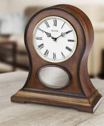Bulova -b6217 Bookfield Bluetooth Enabled Speaker System Mantle Clock