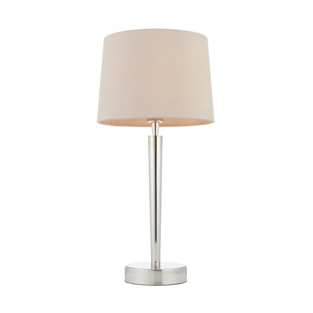 Table Light Silver Syon Bright Nickel Mink Usb Endon 72175