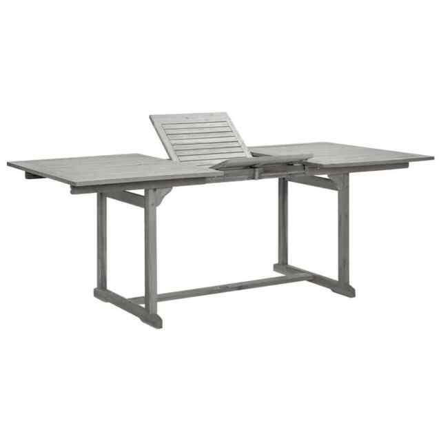 Garden Dining Table (150-200)x100x75 Cm Solid Acacia Wood Vidaxl