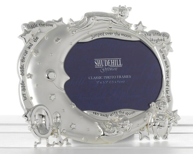 Shudehill Hey Diddle Diddle Engraved, Silver Effect , Baby Photo Frame