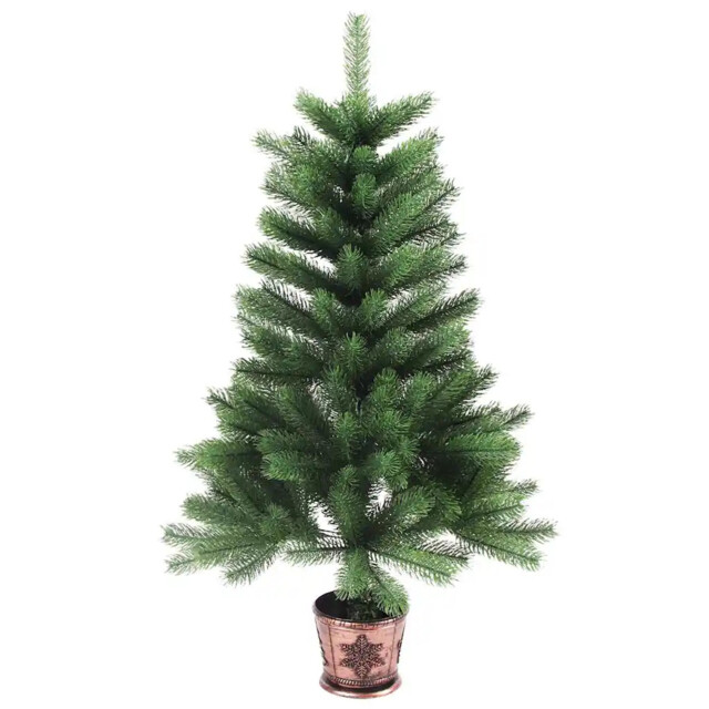 Artificial Christmas Tree Lifelike Needles 90 Cm Green Vidaxl
