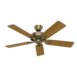 "Ceiling Fan With Pull Chain Savoy Antique Brass 132cm 52"" Fans Without"
