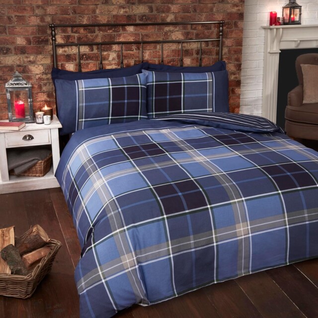 Argyle King Size Quilt Duvet Cover And 2 Pillowcase Reversible King,