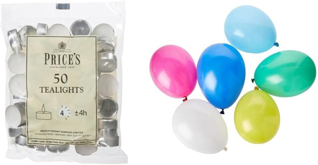 Prices Patent Candles White Tealights Bag, Pack Of 50, Wax, L X 3.8cm