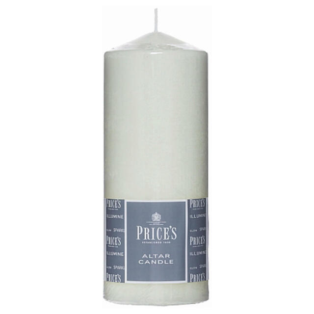 Price's Candles - Unscented Wax Altar Candle 200mm X 80mm - 100 Hours