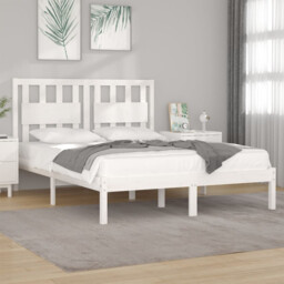 Bed Frame Solid Pinewood White 2ft6 Small Single 75x190cm Headboard