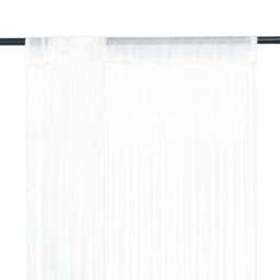 String Curtains 2 Pcs 140x250 Cm White Vidaxl