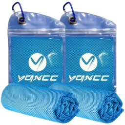 2 Pack Cooling Towels 120x30cm Ice Cool Microfibre Neck Towels