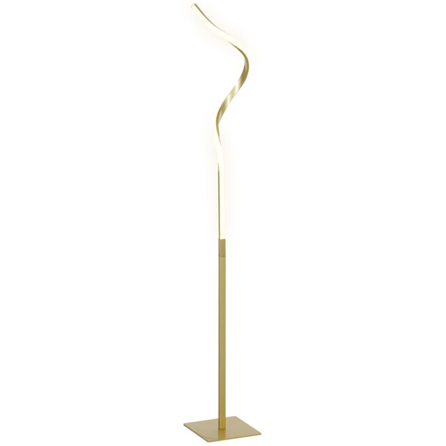 Led Floor Lamp Gold Tone 146cm Spiral Aluminium Acrylic 24w