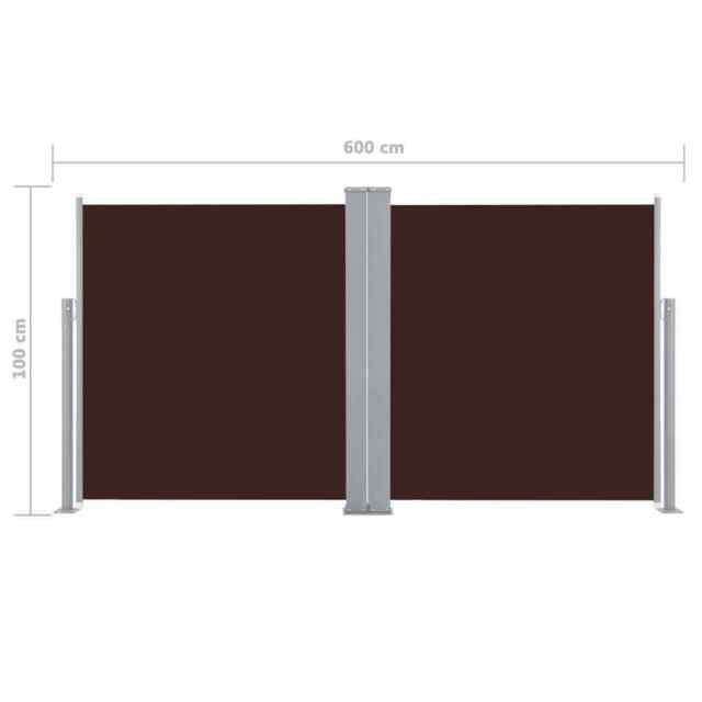 Garden Side Awning Windbreaker Sunshade Retractable Double-sided