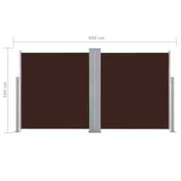 Garden Side Awning Windbreaker Sunshade Retractable Double-sided